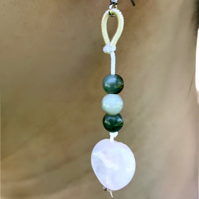Add a Touch of Romance: Rose Quartz Heart EarringsEarringsSerenity Jade