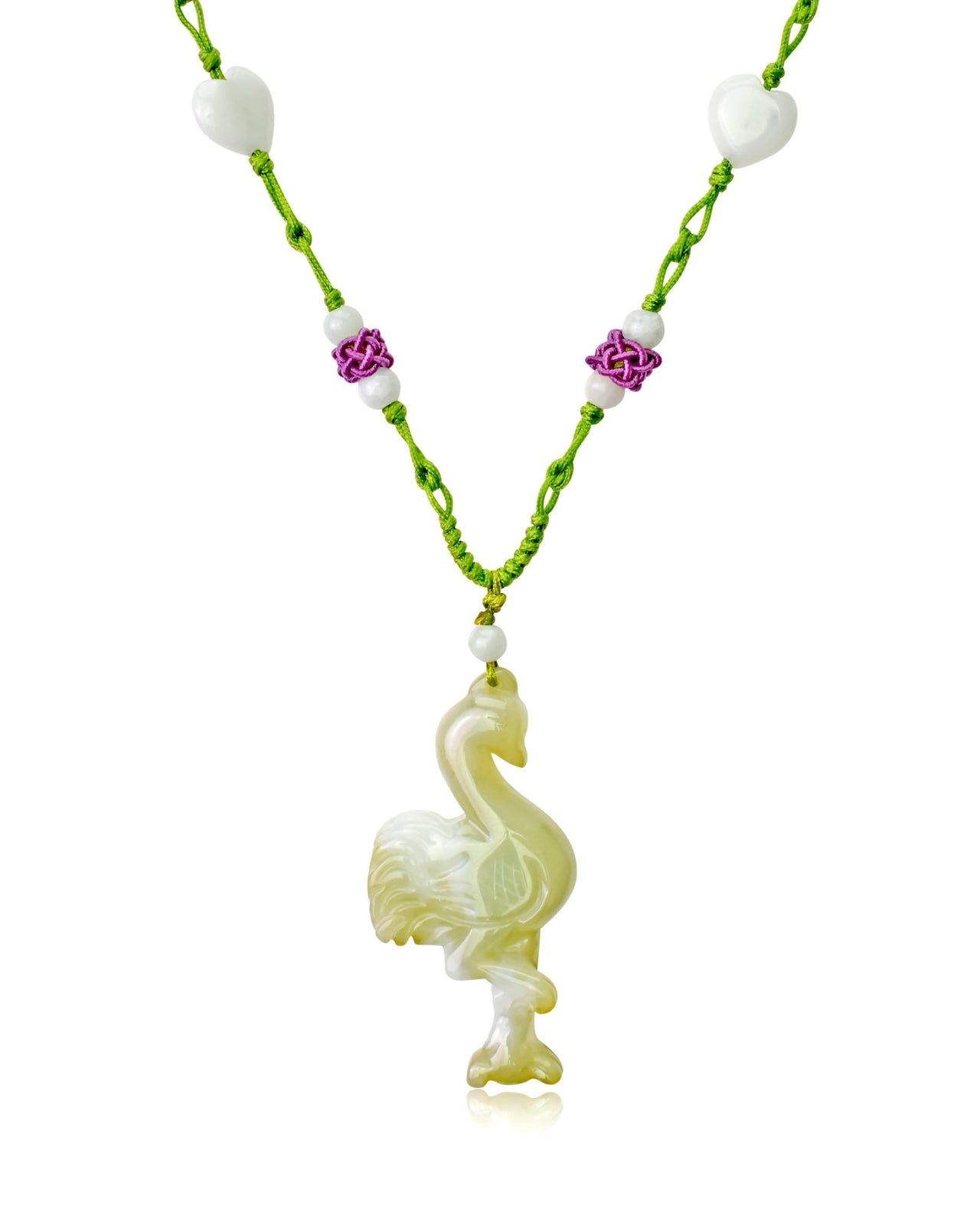 Add a Tropical Flair to Your Wardrobe with the Flamingo Jade NecklaceNecklacesSerenity Jade