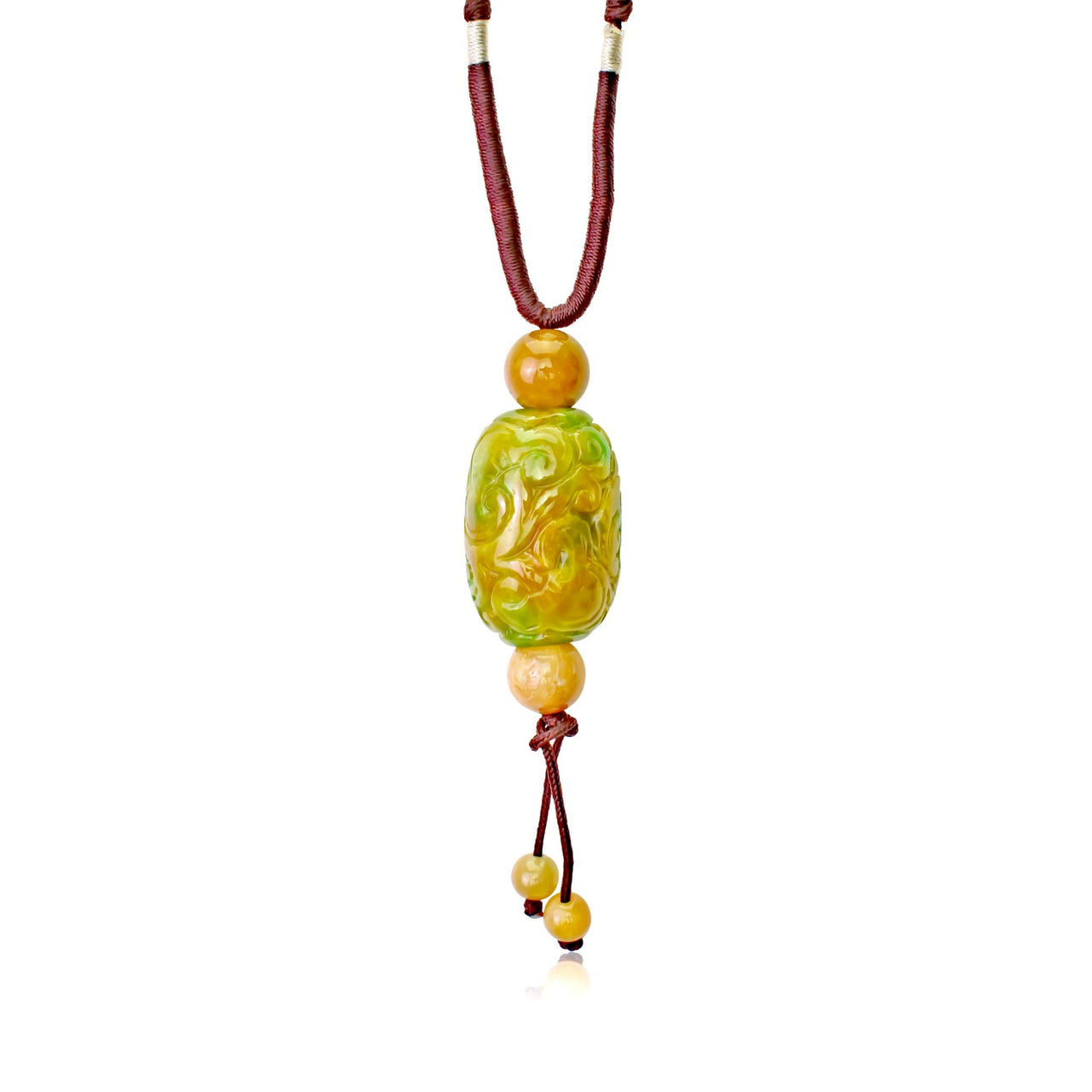 Add Opulence to Your Wardrobe with the Embroidery Jade Pendant NecklaceNecklacesSerenity Jade