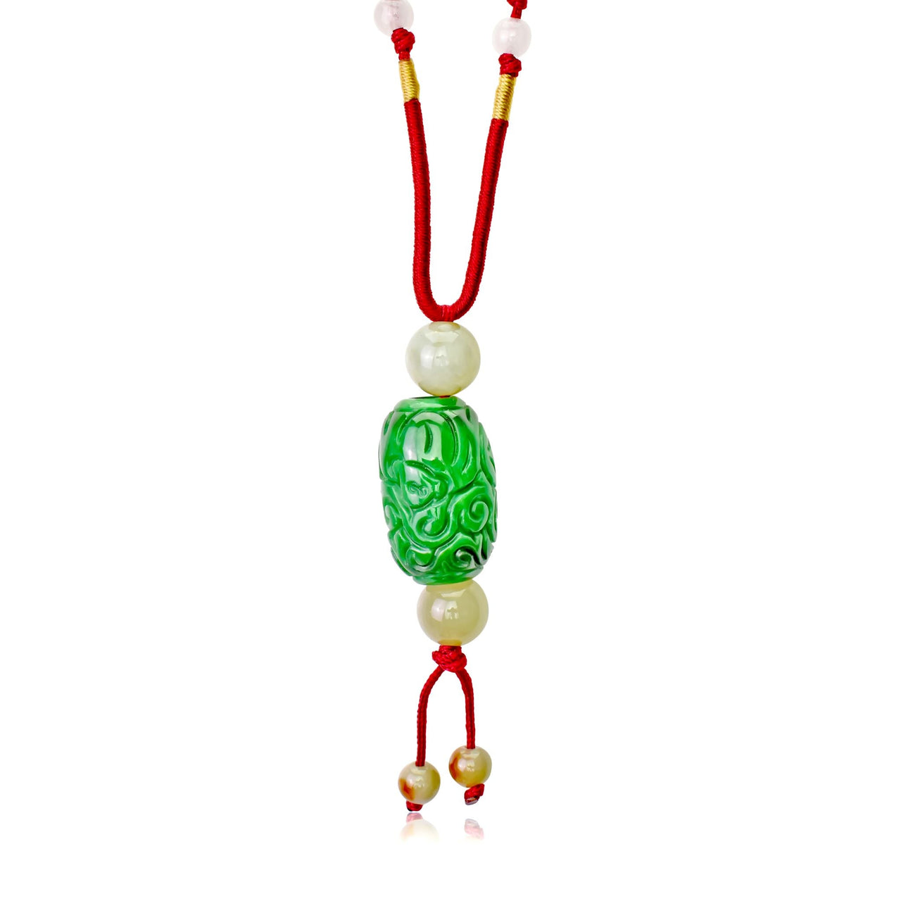 Add Opulence to Your Wardrobe with the Embroidery Jade Pendant NecklaceNecklacesSerenity Jade