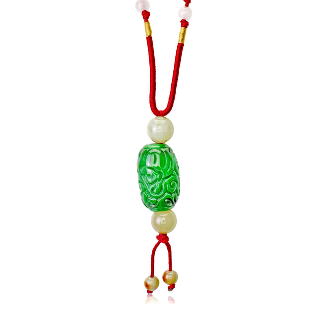 Add Opulence to Your Wardrobe with the Embroidery Jade Pendant NecklaceNecklacesSerenity Jade