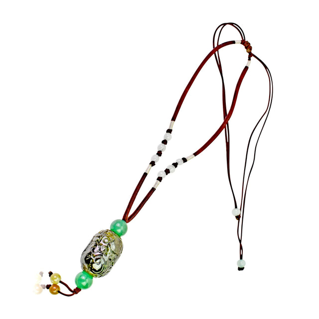Add Opulence to Your Wardrobe with the Embroidery Jade Pendant NecklaceNecklacesSerenity Jade