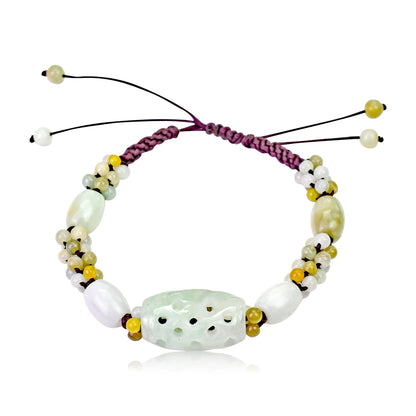 White Jade Genuine Jade Beads A Lucky Jade Bracelet For Unisex Jade Pendant Bracelet A Uplifting Spiritual Jewelry