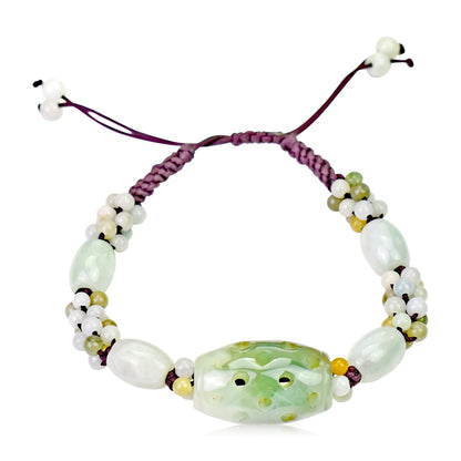 Handwoven Genuine Jade Beads A Lucky Jade Bracelet For Unisex Jade Pendant Bracelet A Uplifting Spiritual Birthday Gift
