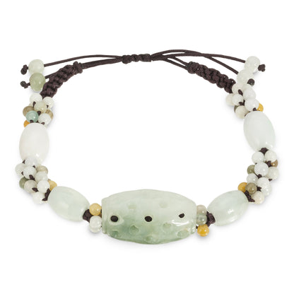 Handmade Genuine Jade Beads A Lucky Jade Bracelet For Unisex Jade Pendant Bracelet A Uplifting Spiritual Gift