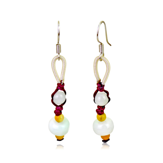 Adorn Yourself with Beautiful Spherical Jade Beads Handmade Earrings jade jewelryEarringsSerenity Jade