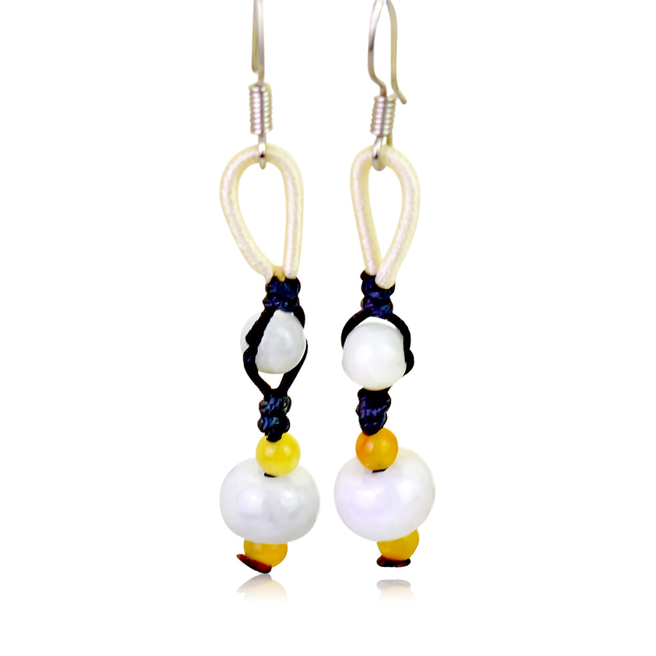 Adorn Yourself with Beautiful Spherical Jade Beads Handmade Earrings jade jewelryEarringsSerenity Jade