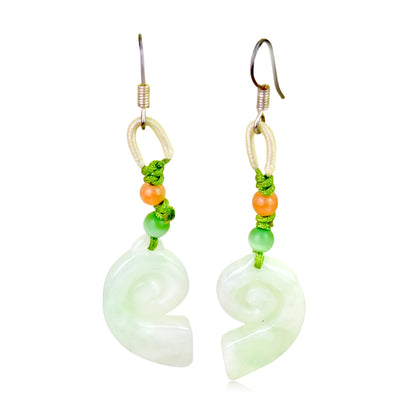 Swirl Earrings Unique Handmade Earrings For Her Swirl Jewelry For Inner Calm Anniversary Gift