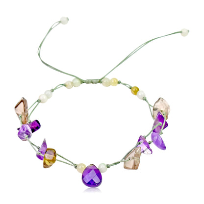 Amethyst Chakra Bracelet a Healing Gemstone Bracelets for Women Purple Stone Bracelet Attracting Prosperity and Happiness