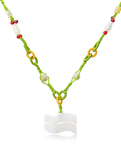 Aquarius Pendant For Unisex Aquarius Birthstone Necklace Engagement Gift Aquarius Sign Necklace One-Of-A-Kind Handmade Jade