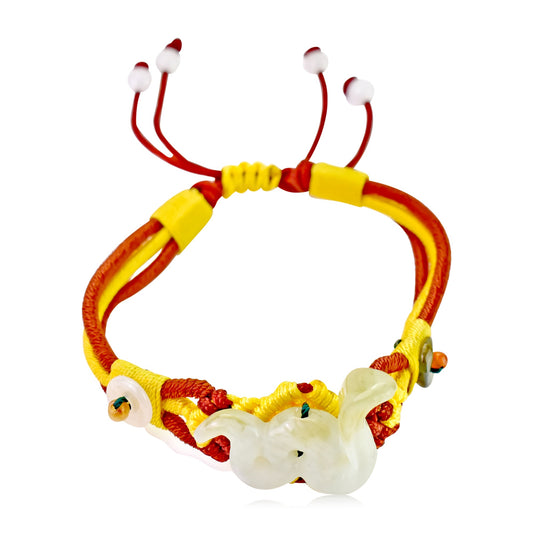 Handmade Chinese Zodiac Snake Bracelet for Unisex Snake Zodiac Sign Powerful Birthday Gift