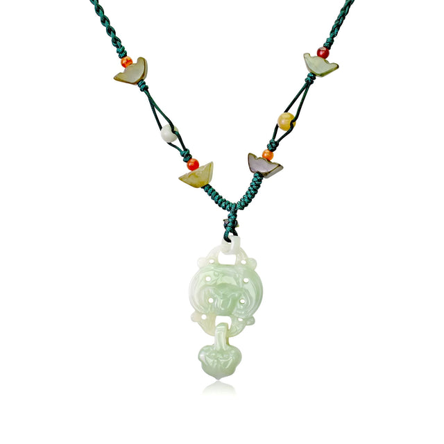 Bat and Heart Handmade Jade Necklace Pendant for Luck and AbundanceNecklacesSerenity Jade