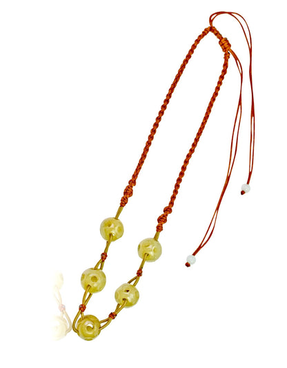 Yellow JadeReal Jade Bead Necklace a Nephrite Jade Beads For Her Bead Birthday Gift with Timeless Luxury Energy