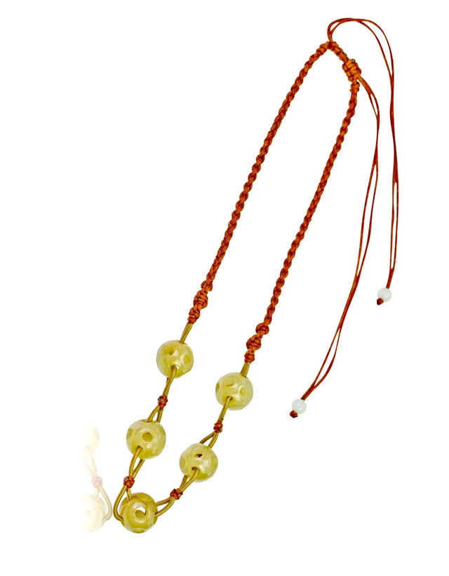 Yellow JadeReal Jade Bead Necklace a Nephrite Jade Beads For Her Bead Birthday Gift with Timeless Luxury Energy