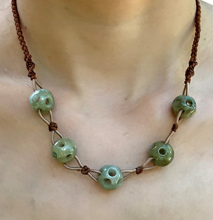 Women Real Jade Bead Necklace a Nephrite Jade Beads For Her Bead Birthday Gift with Timeless Luxury Energy
