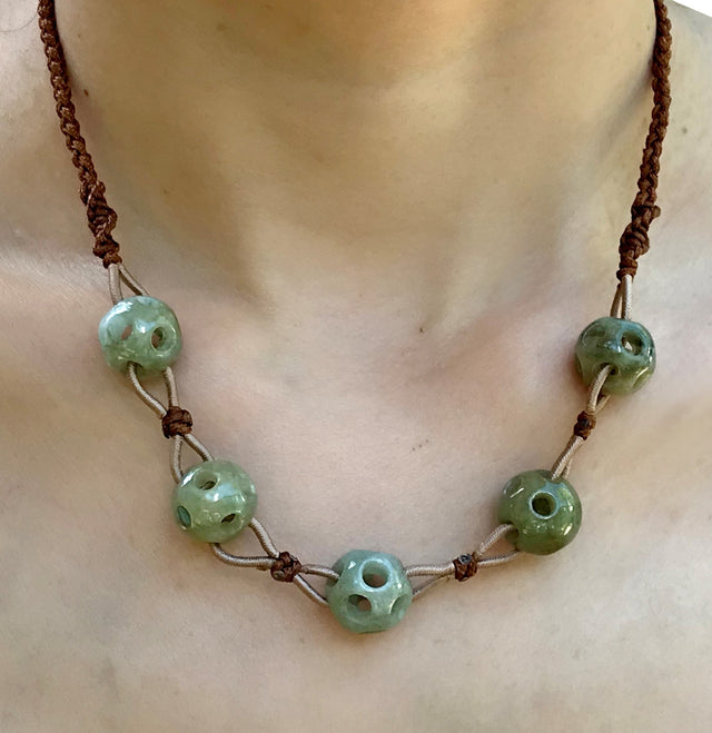 Women Real Jade Bead Necklace a Nephrite Jade Beads For Her Bead Birthday Gift with Timeless Luxury Energy