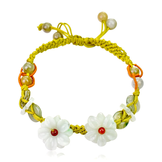 Be Uniquely Stylish with the Double Mums Adjustable Charm BraceletBraceletsSerenity Jade