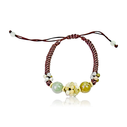 Handmade Bead Bracelet a Real Jade Bead Bracelet for Her Handmade Bracelets Beaded for Luck, Abundance Lovely Birthday Gift