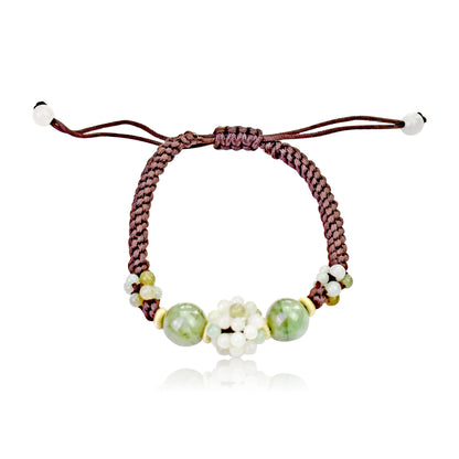Green Jade Bead Bracelet a Real Jade Bead Bracelet for Her Handmade Bracelets Beaded for Luck, Abundance Lovely Birthday Gift
