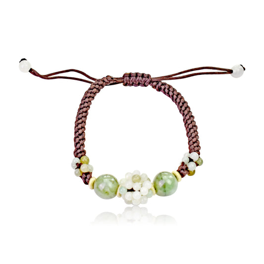Green Jade Bead Bracelet a Real Jade Bead Bracelet for Her Handmade Bracelets Beaded for Luck, Abundance Lovely Birthday Gift