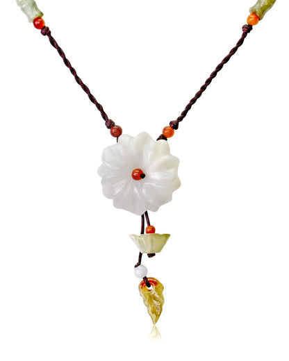 Beaded Daisy Necklace a Flower Stone Necklace for Women Daisy Chokers Meaningful Birthday Gift
