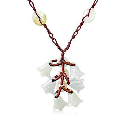 Bellflower A Birth Flower Bouquet Necklace for Wife Floral Flower Necklace Elegant Anniversary Gift