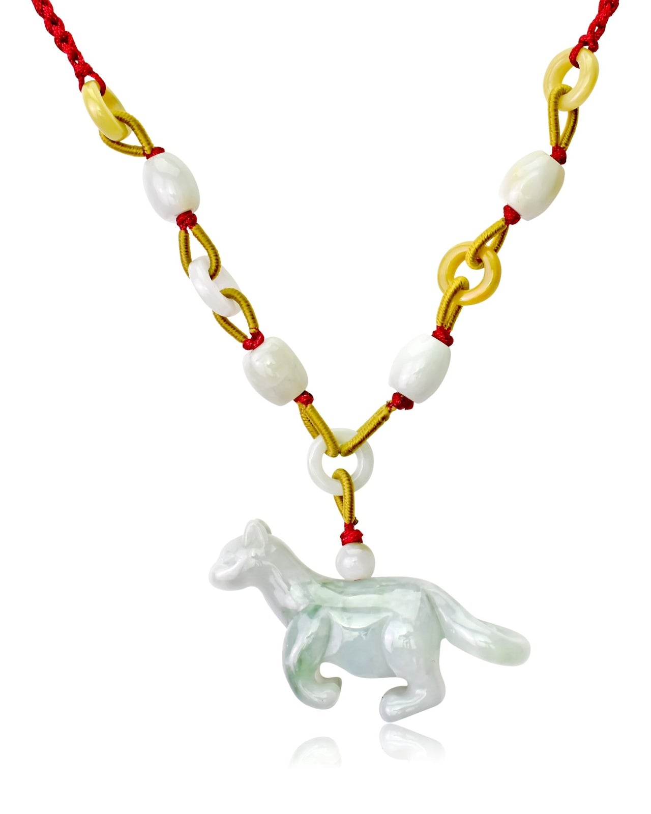Boldly Leap Into Style with the Chunky Kangaroo Jade Pendant NecklaceNecklacesSerenity Jade