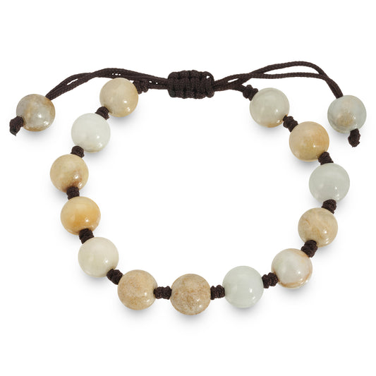 Stylish Radiant Buddha Beads Handmade Jade Bracelet