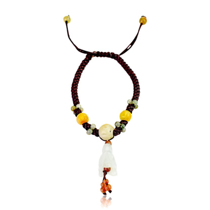 Handmade Dalmantian Bell Flower a Valentines Beaded Bracelet for Women Beads Bracelet Design Valentine’s Day Gift