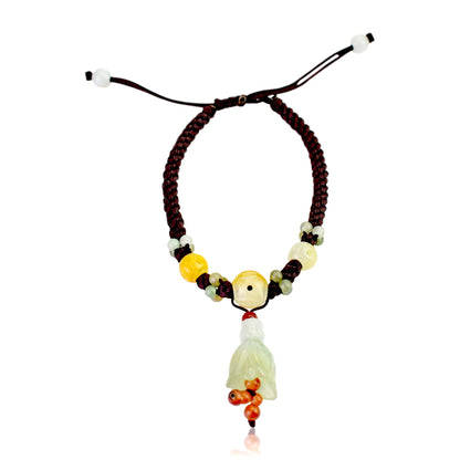 Enchanting Dalmantian Bell Flower a Valentines Beaded Bracelet for Women Beads Bracelet Design Valentine’s Day Gift