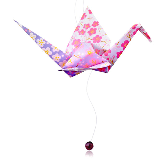 Unique February Stone Birthstone a Origami Crane with Amethyst Birthstone Birthday Gifts Filled With Love and Positive Energy