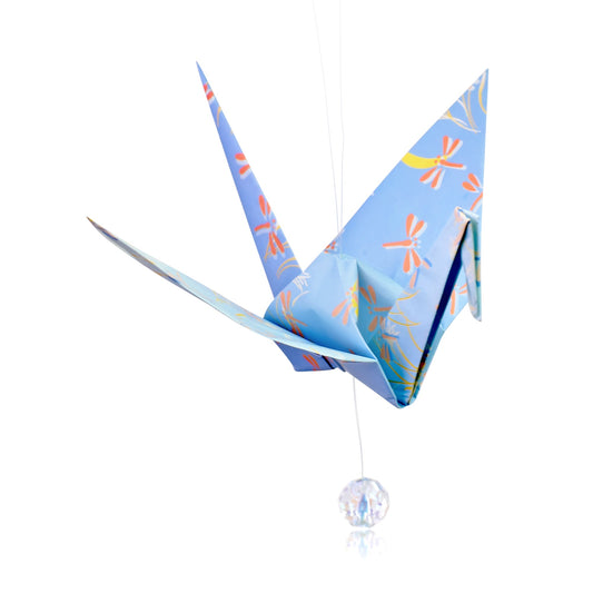 Unique Paper Folding Bird with Diamond April Birthstone a April Birthstone Birthday Gift Celebrating Peace and Prosperity