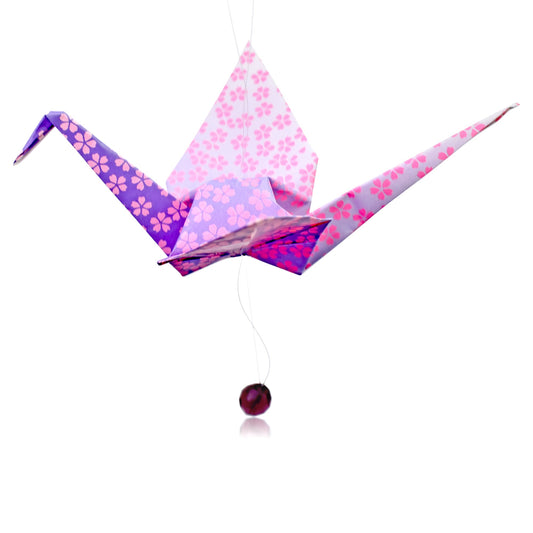 Folding Crane with February Birthstone A Meaningful February Stone Gift Unisex Symbolizing Peace, Wisdom and Hope