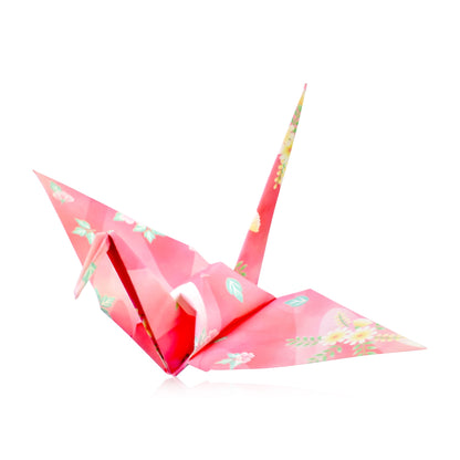 Pink Crane Bird with July Birthstone A Ruby Birthstone Month Meaningful Birthday Gift