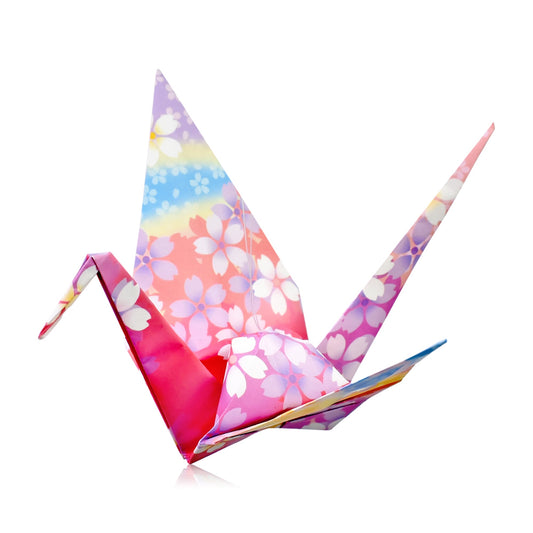 Folding Crane with Ruby July Birthstone A July Gemstone Meaningful Birthday Gift Symbolizing Lifelong Blessings