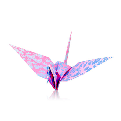 Aquamarine Birthstone Month a March Gemstone with Simple Origami Crane Mystical Bird Birthday Gift
