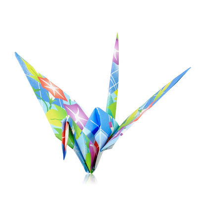 Aquamarine Birthstone a March Stone with Origami Peach Crane Mystical Bird Symbol Birthday Gift