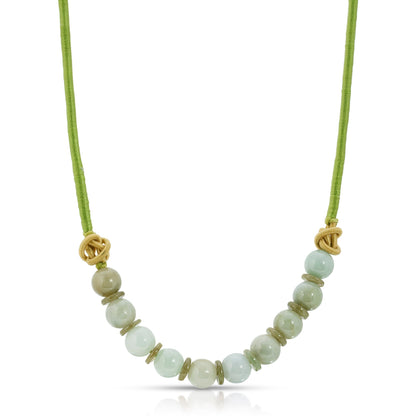 Handmade Jade Disc Pendant A Multi Color Jade Bead Necklace In Jade Bead For Everlasting Mother’s Day Gift