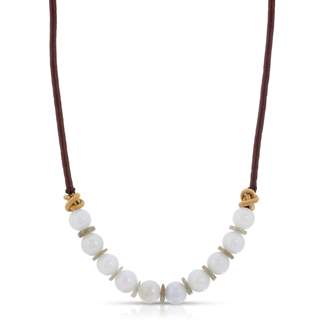 White Jade Necklace Jade Disc Pendant A Multi Color Jade Bead Necklace In Jade Bead For Everlasting Mother’s Day Gift