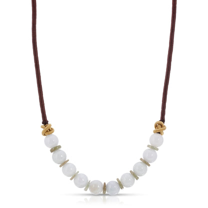 White Jade Necklace Jade Disc Pendant A Multi Color Jade Bead Necklace In Jade Bead For Everlasting Mother’s Day Gift