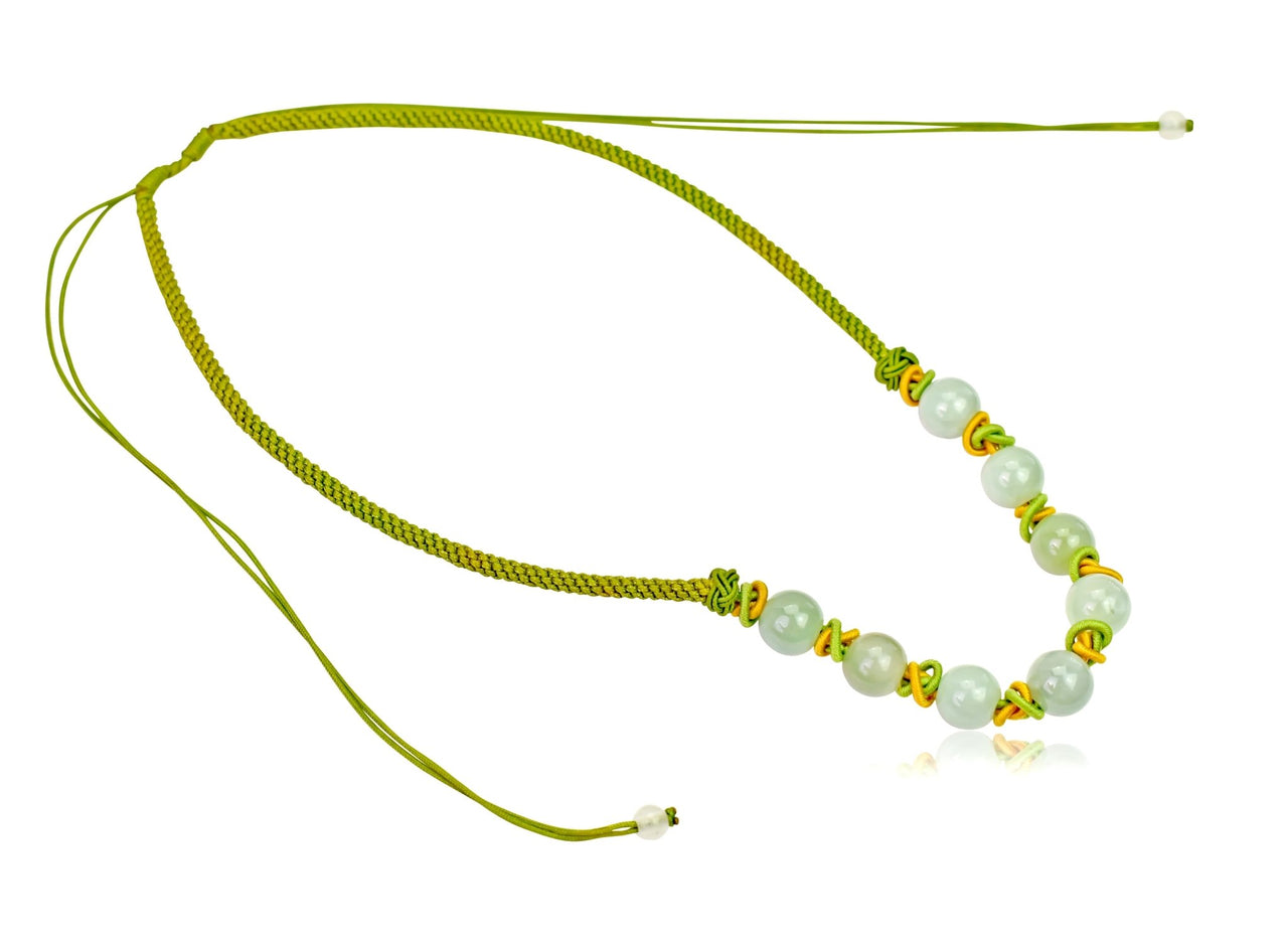 Multi Color Jade Bead Necklace In Jade Disc Pendant For Everlasting Mother’s Day Gift