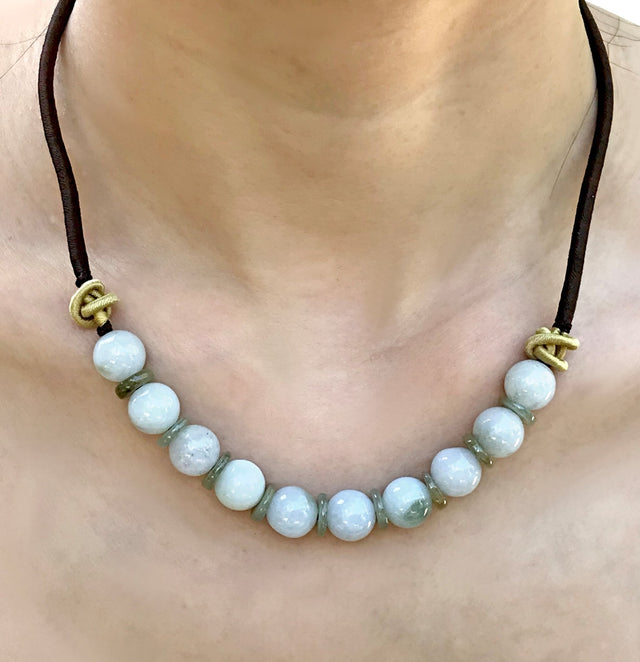 Women Jade Disc Pendant A Multi Color Jade Bead Necklace In Jade Bead For Everlasting Mother’s Day Gift