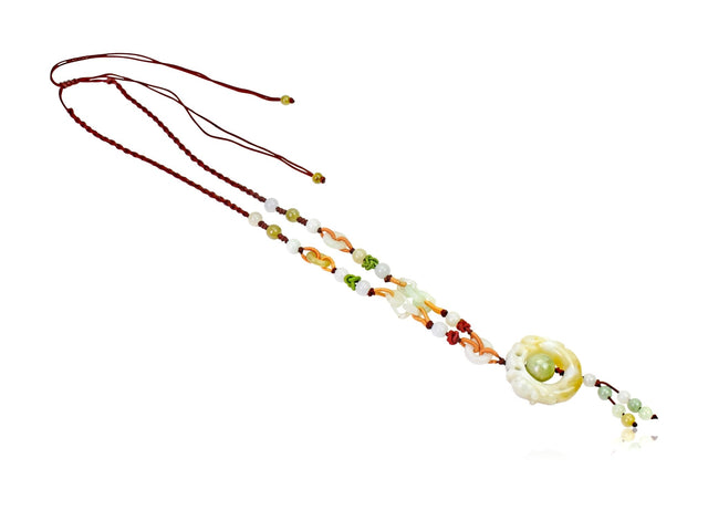 Channel the Power of the Dragon with the Dragon in Circular Form Jade Pendant NecklaceNecklacesSerenity Jade