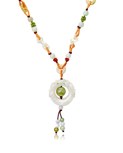 Handcrafted Jade Pendant with Dragon Mens Dragon Necklace Jade for Protection and Prosperity Birthday Gift