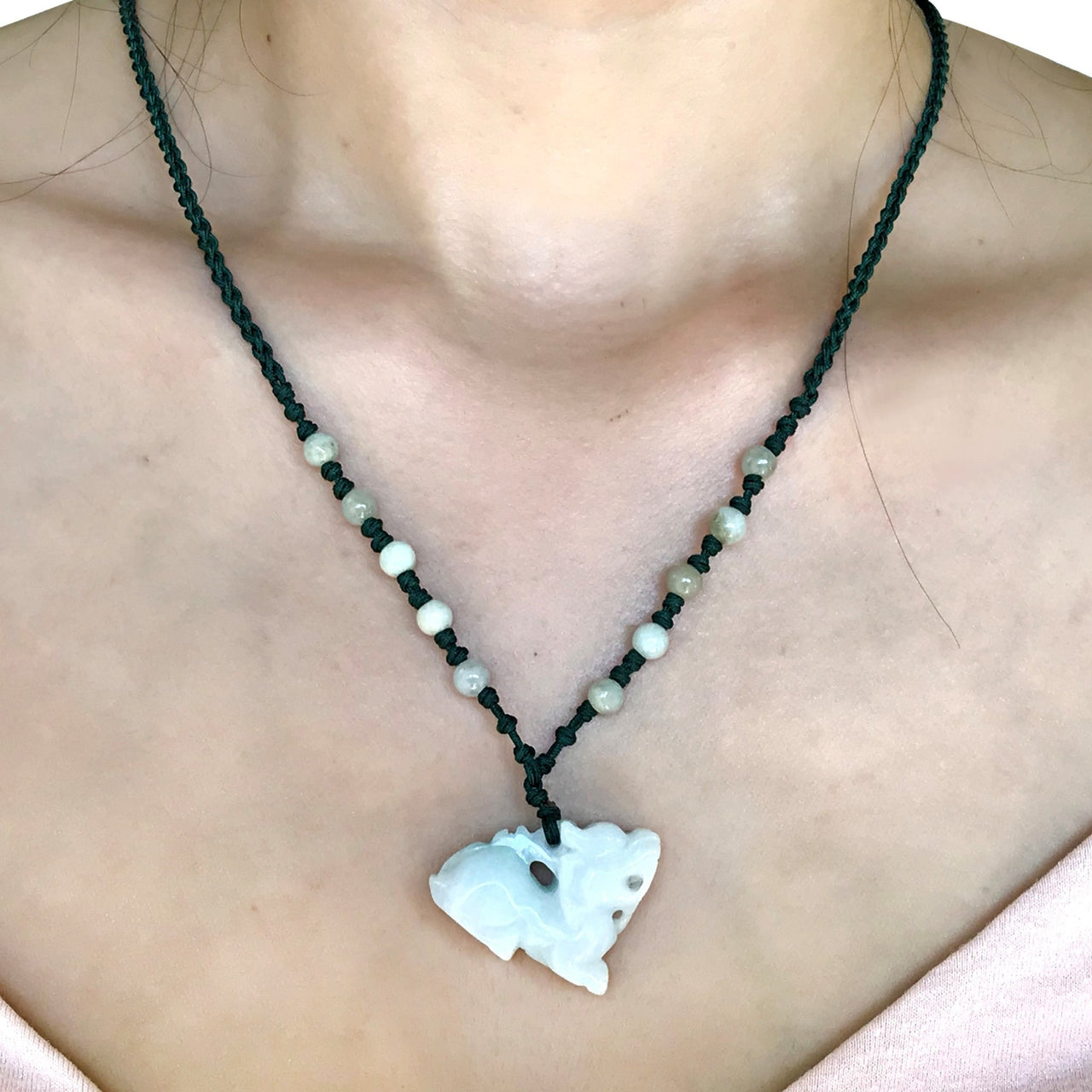 Channel Your Inner Lioness with the Lion Jade Pendant NecklaceNecklacesSerenity Jade