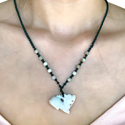 Lion Pendant and Chain a Men Necklace Jade for Father’s Day Gift Handcrafted Mens Jewelry Symbol of Protection and Grounding