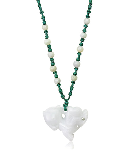 Lion Pendant and Chain a Men Necklace Jade for Father’s Day Gift Handcrafted Mens Jewelry