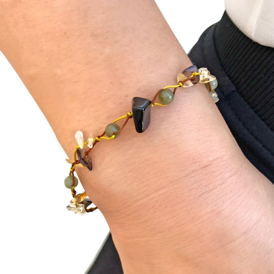 Women Onyx Bead A Onyx Bracelet For Her Onyx Black Bracelet With Powerful Protection Energy Birthday Gift