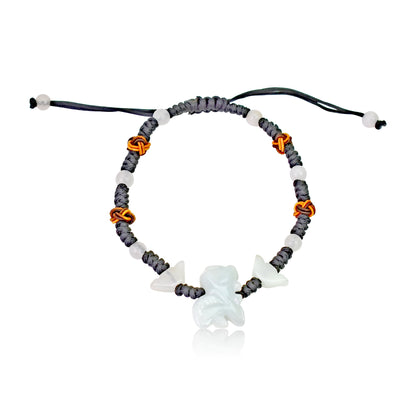 White Jade Goat Bracelet a Chinese Year of the Sheep for Unisex Sheep Zodiac for Balance and Good Health Birthday Gift
