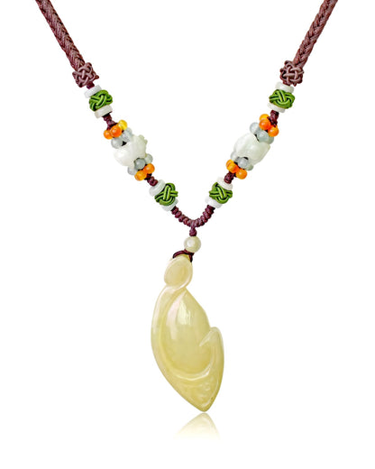 Yellow Jade Twist Jewelry A Custom Necklace For Women Necklace For Wife Graceful Mother’s Day Gifts